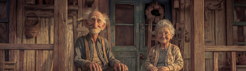 Earl and Ethel on the porch